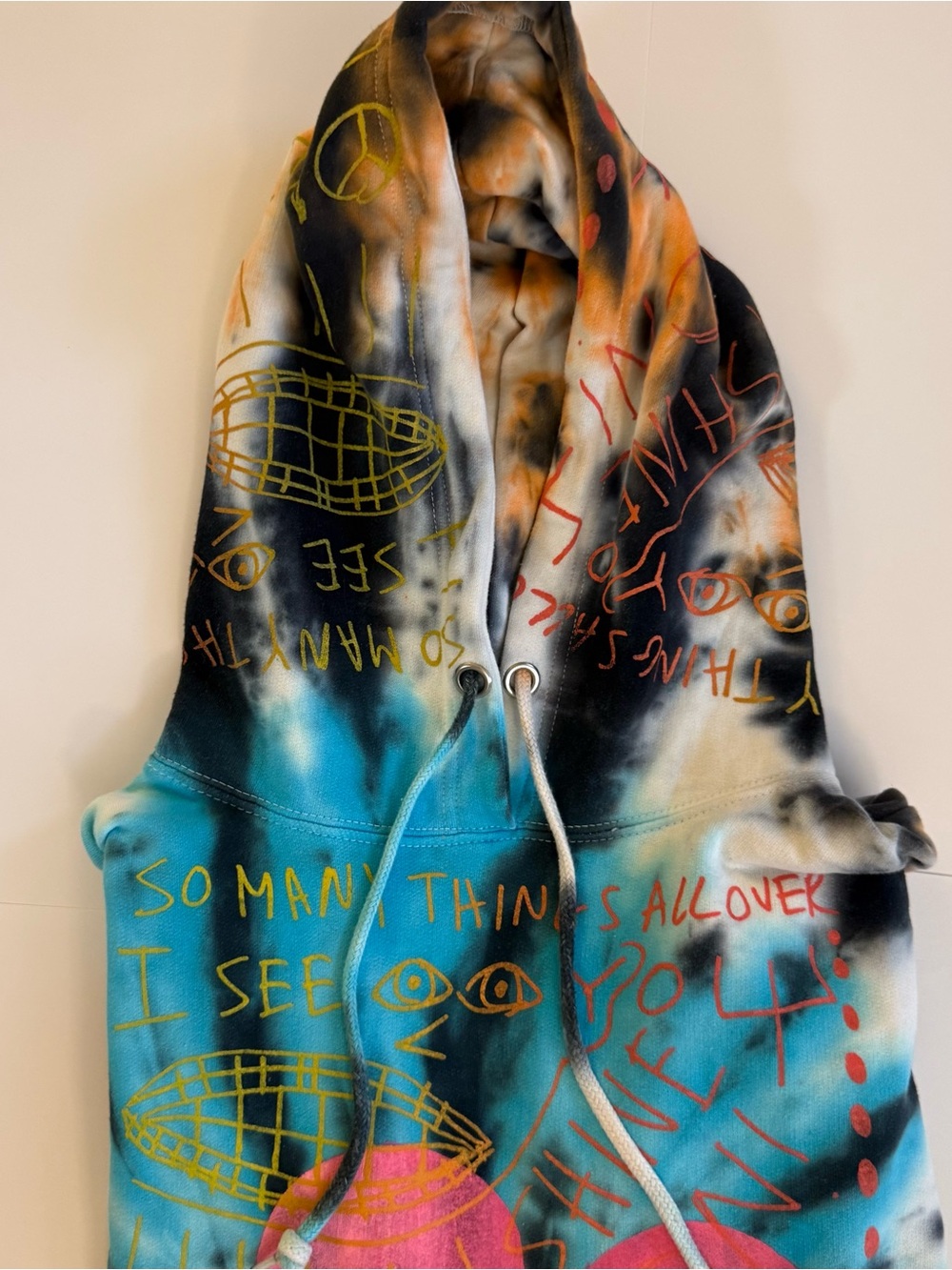 Golf Wang Flower Boy Tie Dye Hoodie Tyler The Creator Multi Color Graphic - Picture 11 of 12